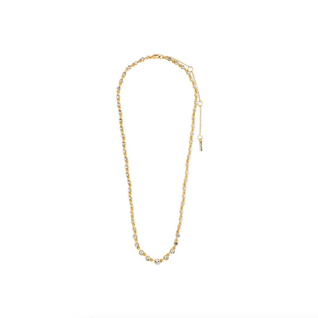 Pilgrim Jewelry IMOGENE Recycled Crystal Necklace  Gold Plated