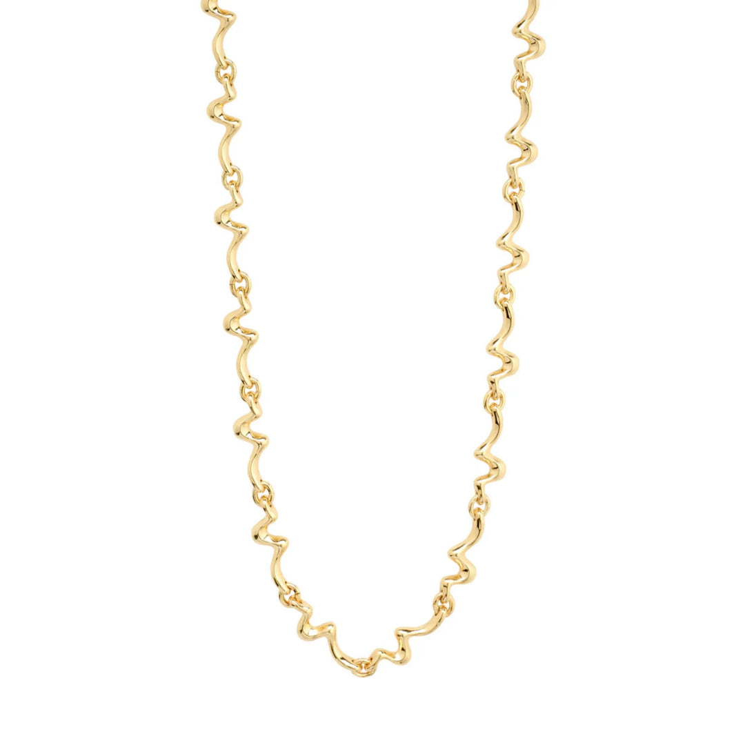 Pilgrim Jewelry PENELOPE Recycled Wavy Necklace Gold-Plated