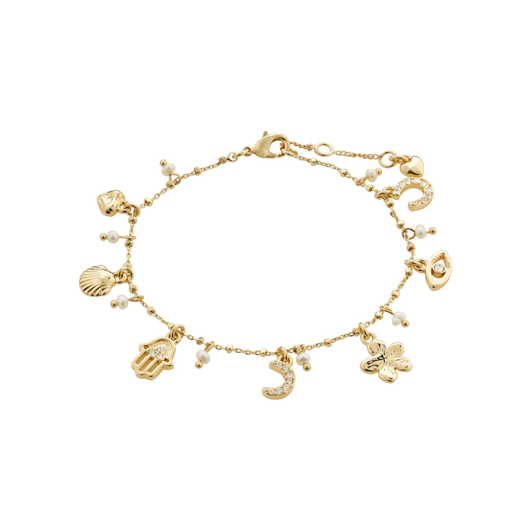 Pilgrim Jewelry PRUCENCE Recycled Charms Bracelet Gold-Plated