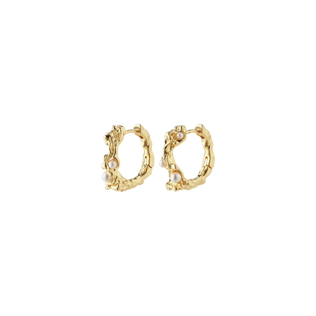 Pilgrim Jewelry RAELYNN Recycled Hoop Earrings Gold-Plated