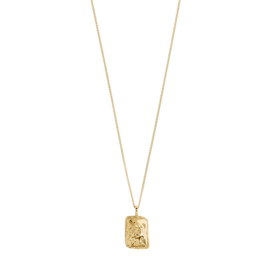 Pilgrim Jewelry TAURUS Recycled Zodiac Sign Necklace  Gold Plate Back