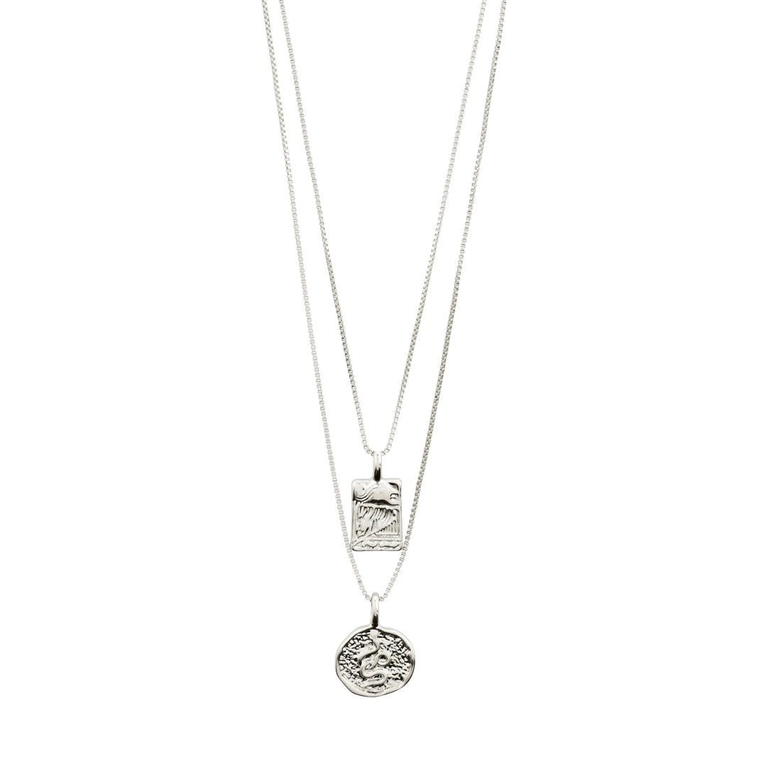 Pilgrim Jewelry VALKYRIA Necklace 2 in 1 Silver-Plated