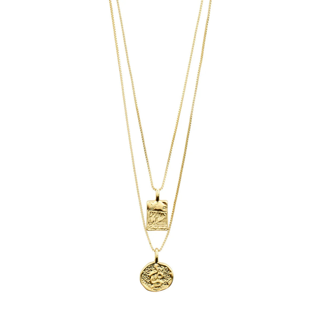 Pilgrim Jewelry Valkyria Necklace 2 in 1 Gold-Plated