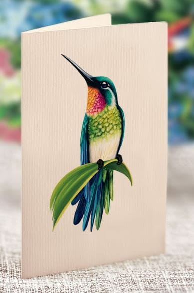Pop Up Flower Bouquet  Greeting Card | Hummingbird Oasis