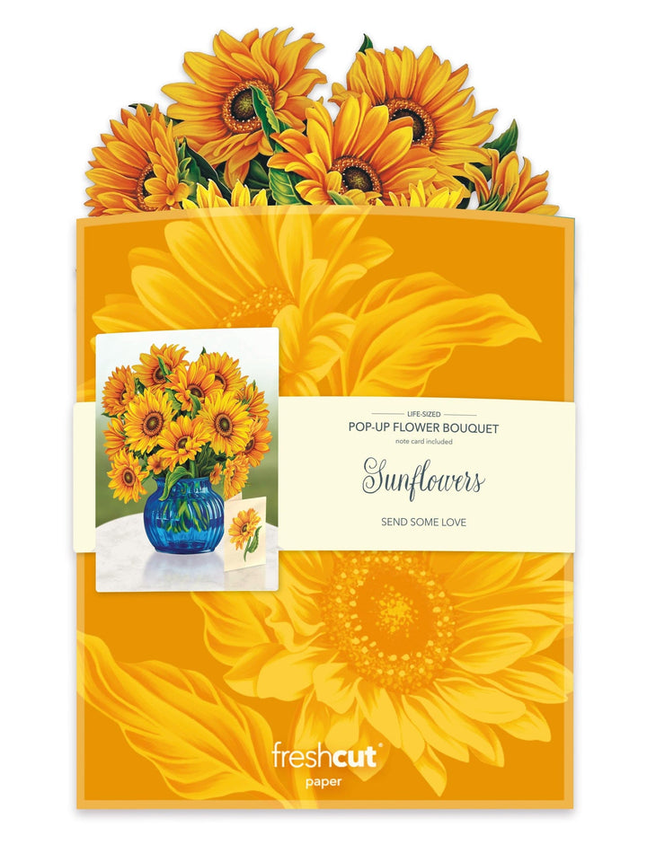 Pop Up Flower Bouquet  Greeting Card | Sunflowers