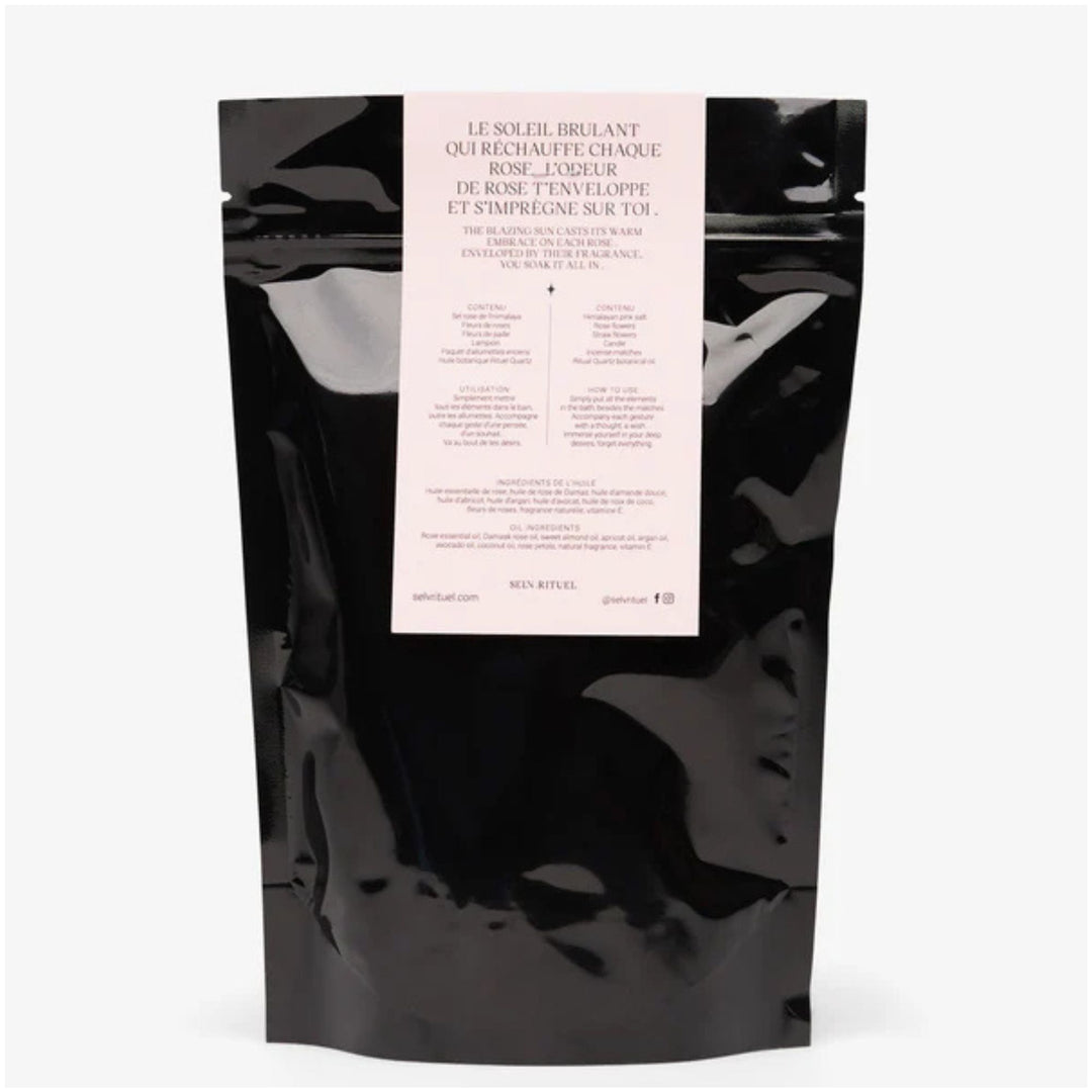 SELV Rituel Quartz Immersive Bath Ritual Kit packaging with bath ritual contents and directions
