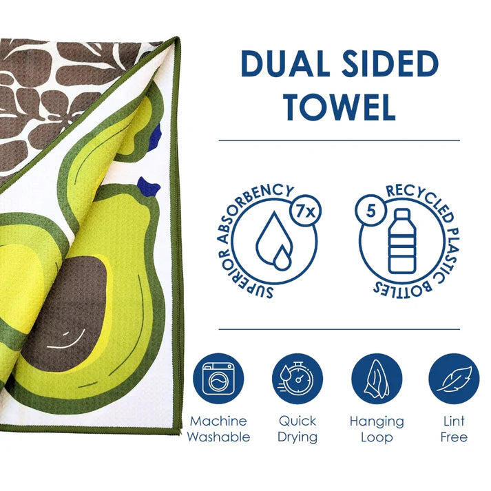 Avocado Dual Sided Tea Towel