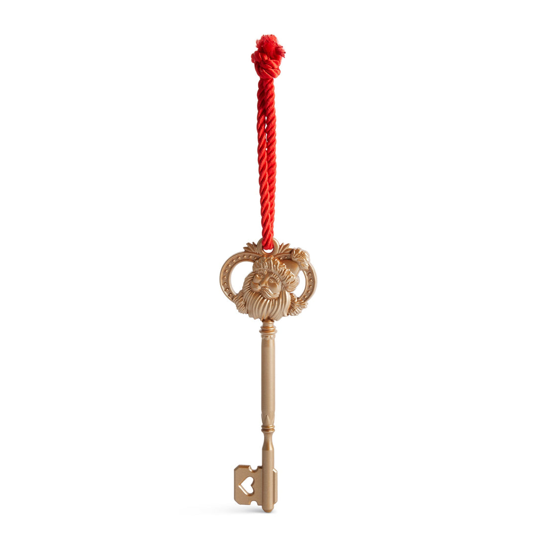 Decorative Santa key with a red string for kids without a chimney