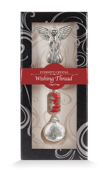 Wishing Threads - Pewter Angel Suncatcher with Crystals