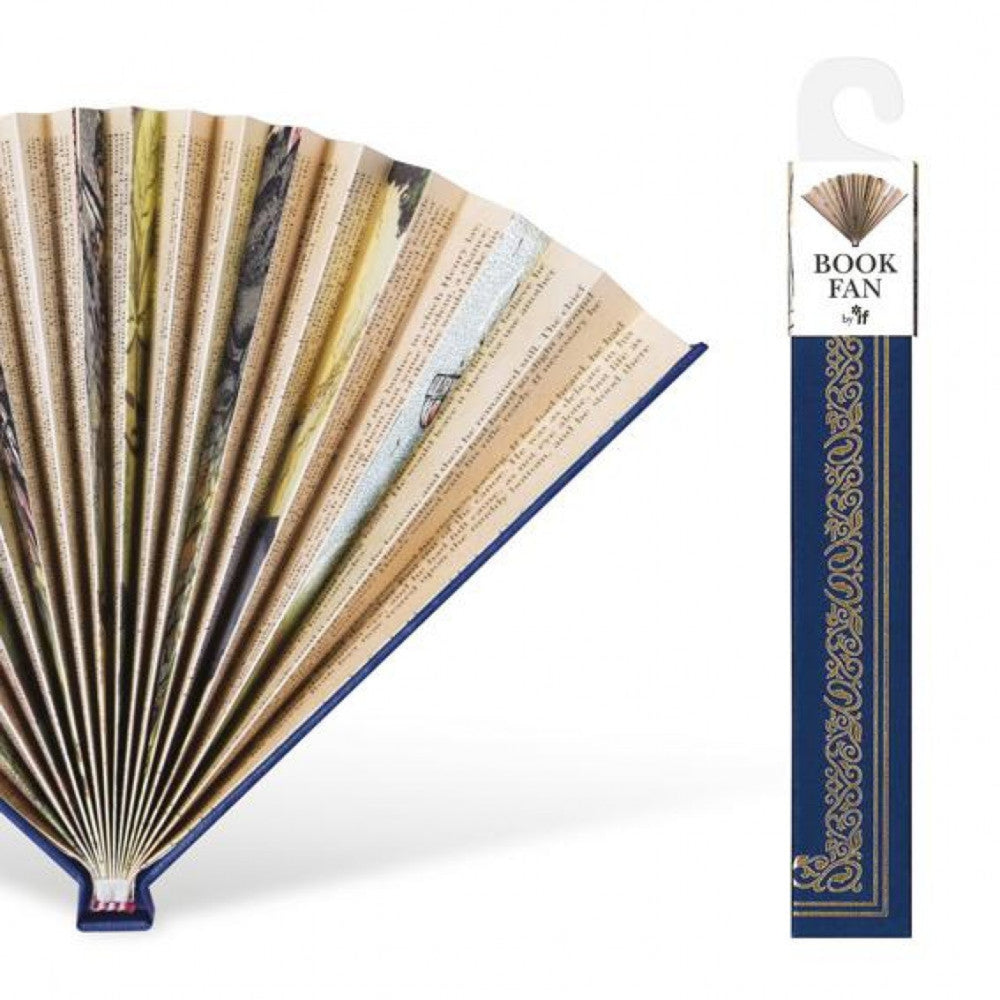Vintage Book-Themed Hand Fan