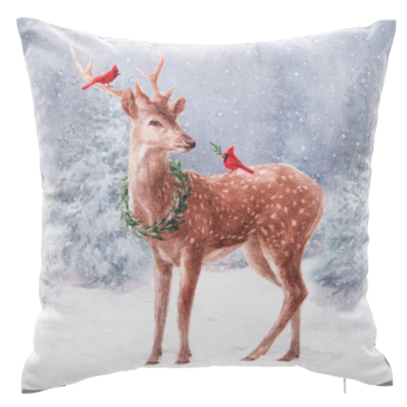 Woodland Scene Throw Pillow