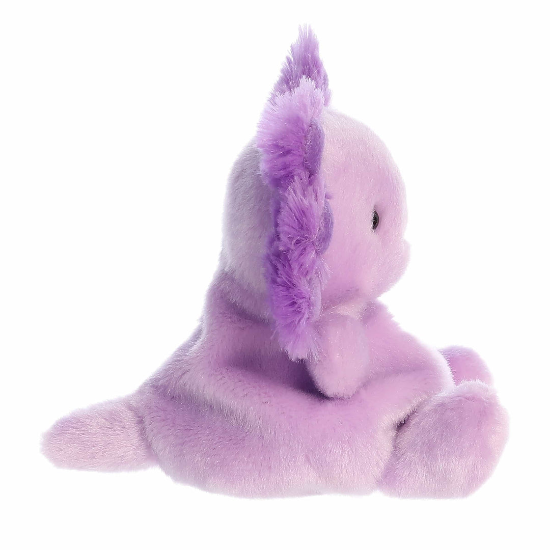 Purple plush toy with lion ears - Purple Axolotl Palm Pals side view