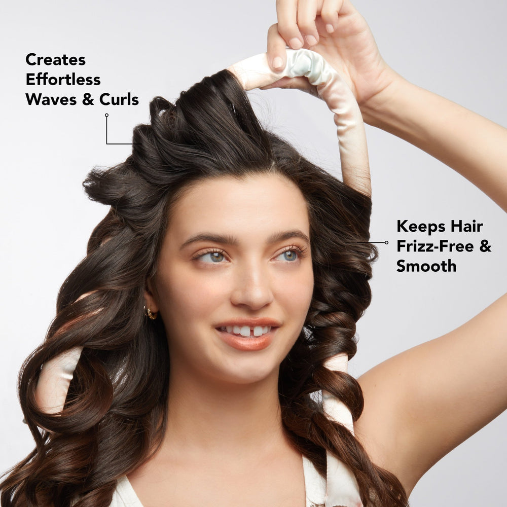 Benefits of Kitsch satin heatless curling set.