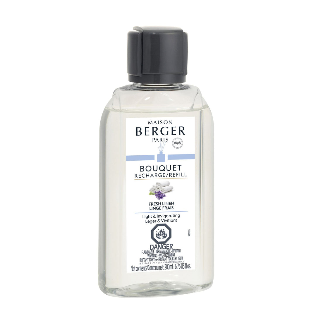 Maison Berger Paris refill bottle of fresh linen reed diffuser fragrance