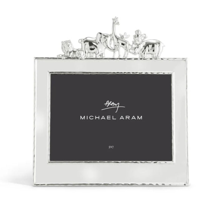 Michael Aram zoo animals nickel plated  photo frame for child, heirloom quality 5x7, 133232