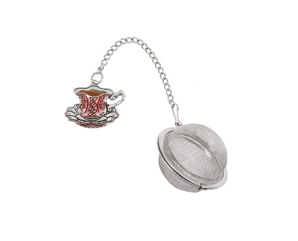 Tea Infuser With Teacup and Saucer Charm