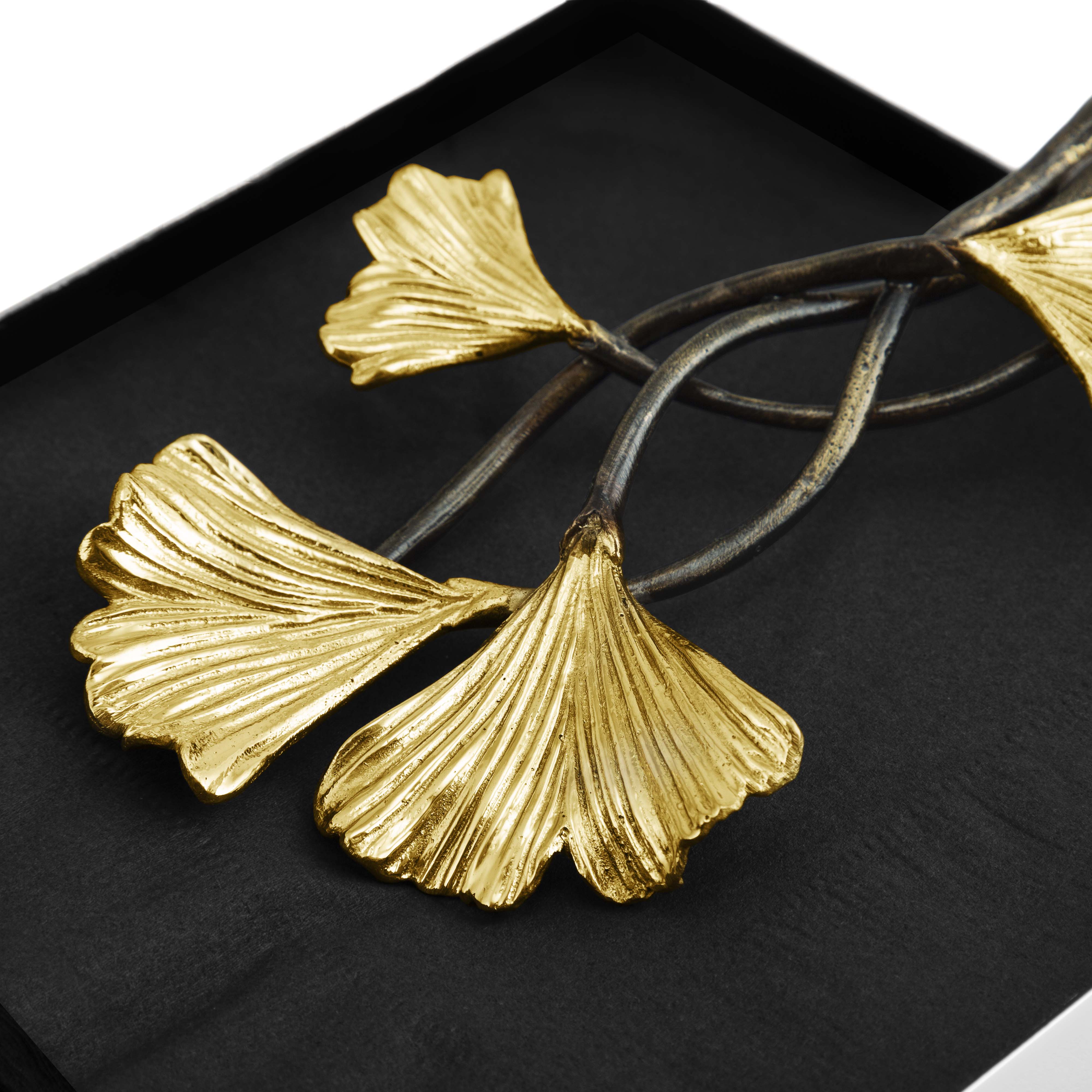 Michael Aram Golden Ginkgo Dinner Napkin Holder