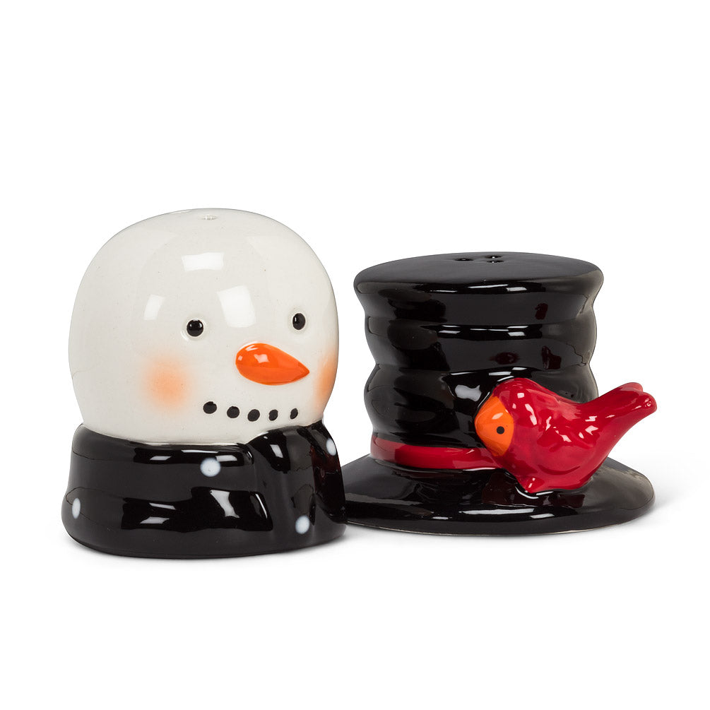 Snowman & Hat Salt & Pepper-2.5"H