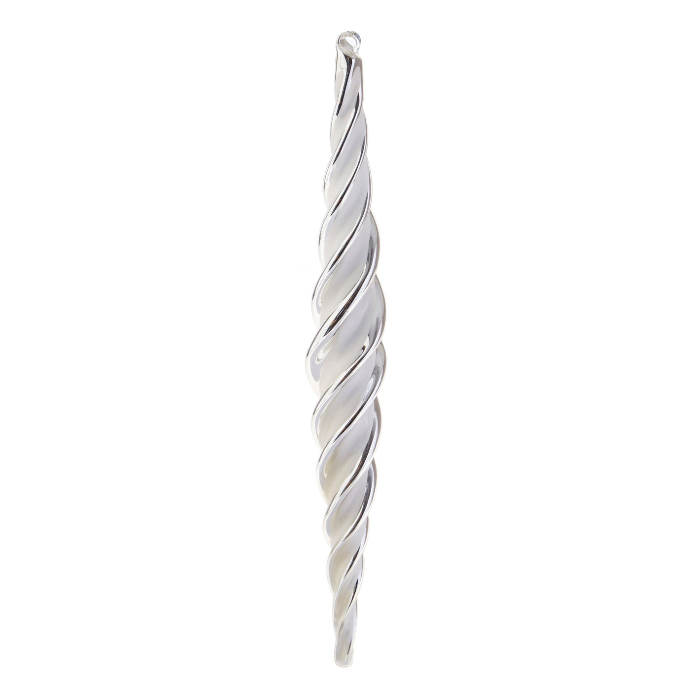 Raz Twisted Finial (Silver & White) 11.5"