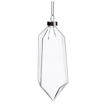 GLASS CRYSTAL Shaped Ornament 5.25"