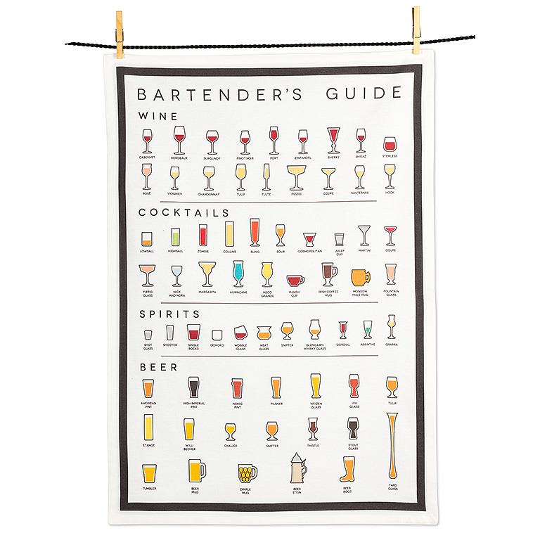 Bartender's Guide Tea Towel