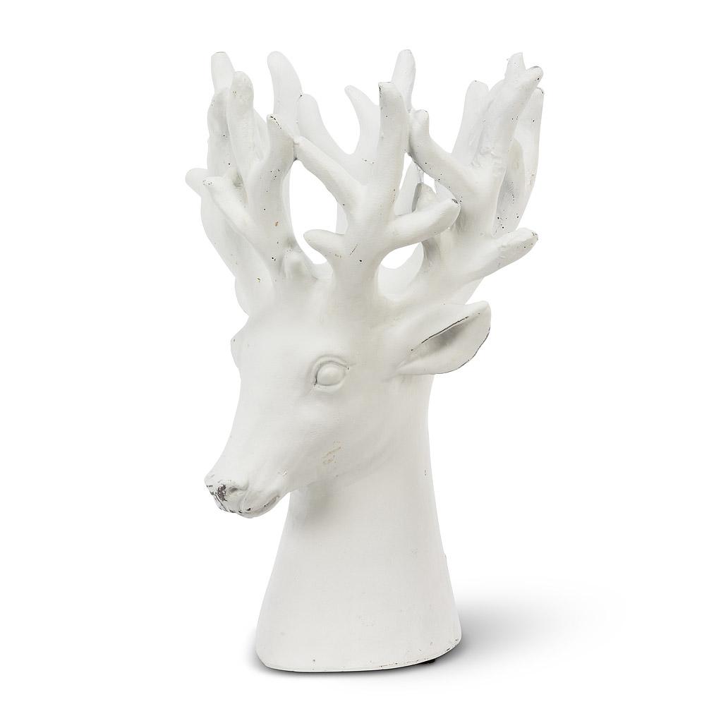 White Reindeer Head Vase