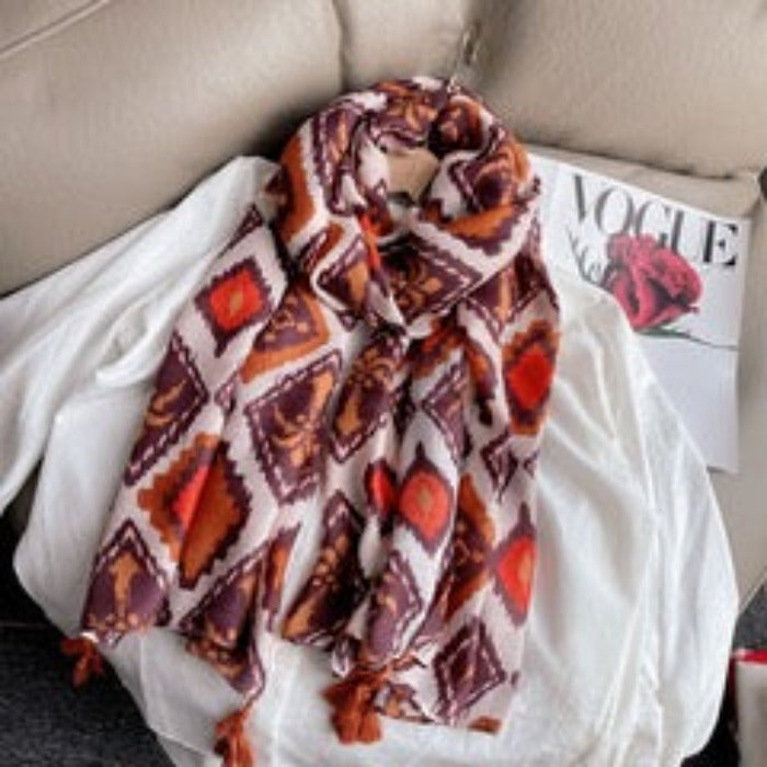 Patterened Light Weight Scarf