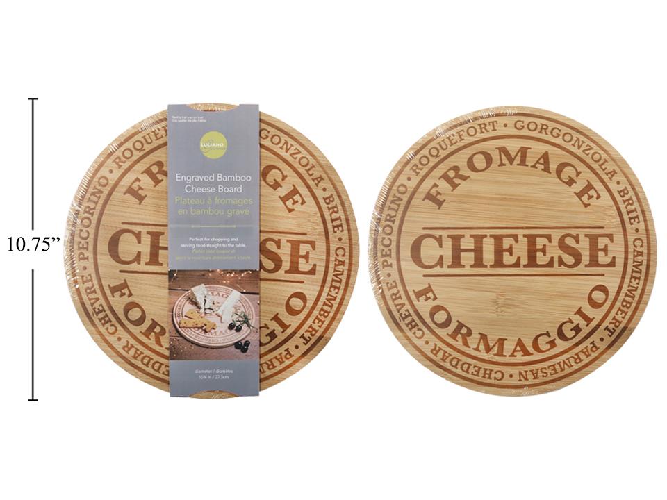 Engraved Bamboo Cheese Board