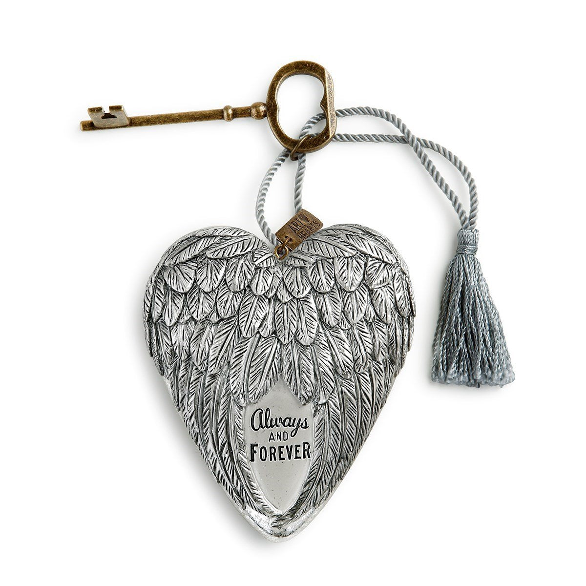 Always & Forever Sculpted ANGEL WINGS ART HEART