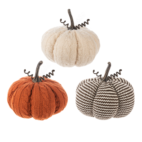 Knit Soft Sculpture Pumpkin