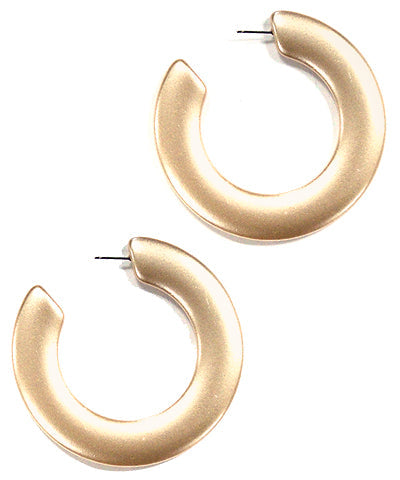 Flat Circle Hoop Earrings