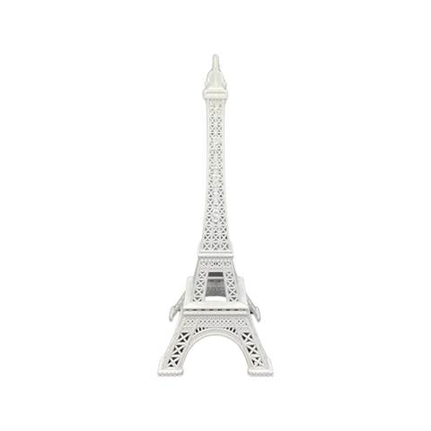 Eiffel Tower Table Statue in White 24"