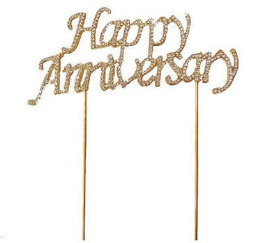 Happy Anniversary Cake Toppers for Special Occasions
