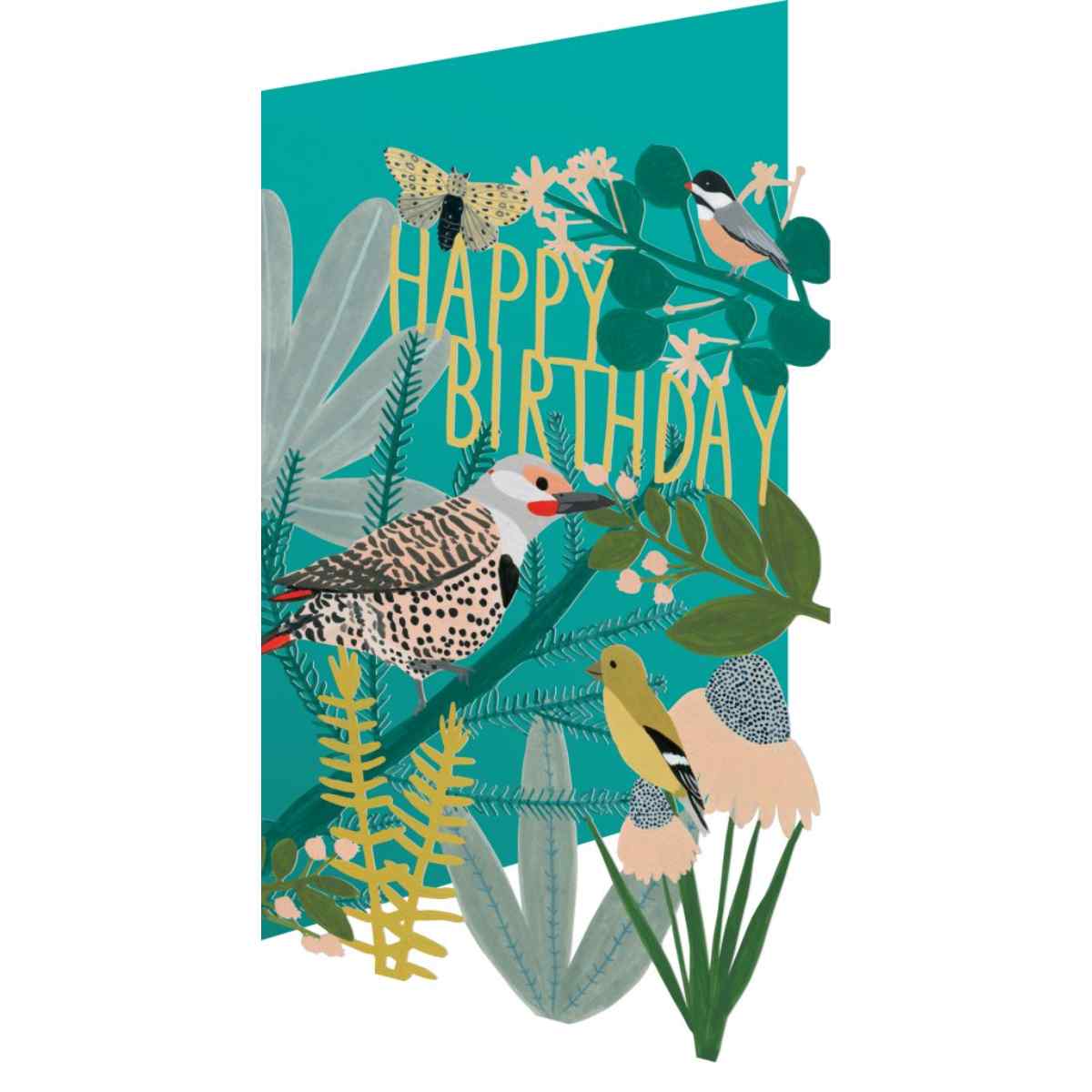 Happy Birthday - Birds Laser Cut Greeting Card