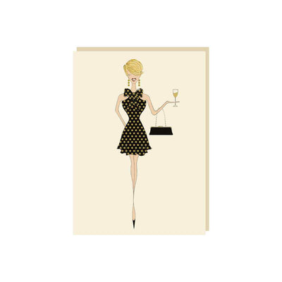 Chic Gal - Polka Dot Gal Greeting Card 