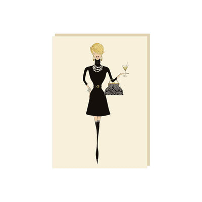 Chic Gal - Leopard Bag Gal Greeting Card 