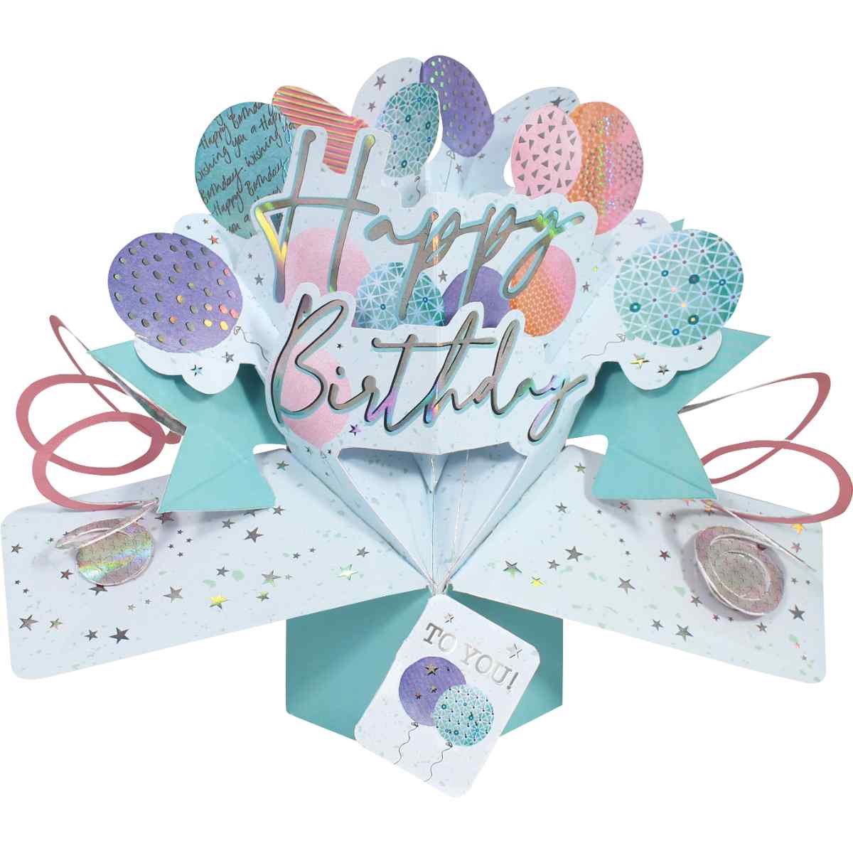 Pop Up Greeting Card - Happy Birthday - Balloons