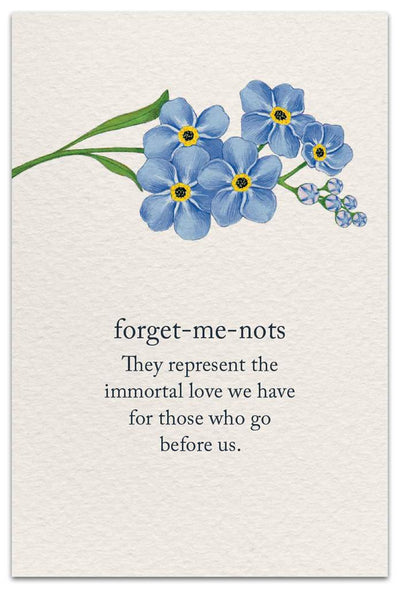 Cardthartic Greeting Card - Sympathy Forget Me Not - front