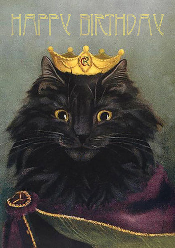 Madame Treacle Card - Regal Cat Birthday