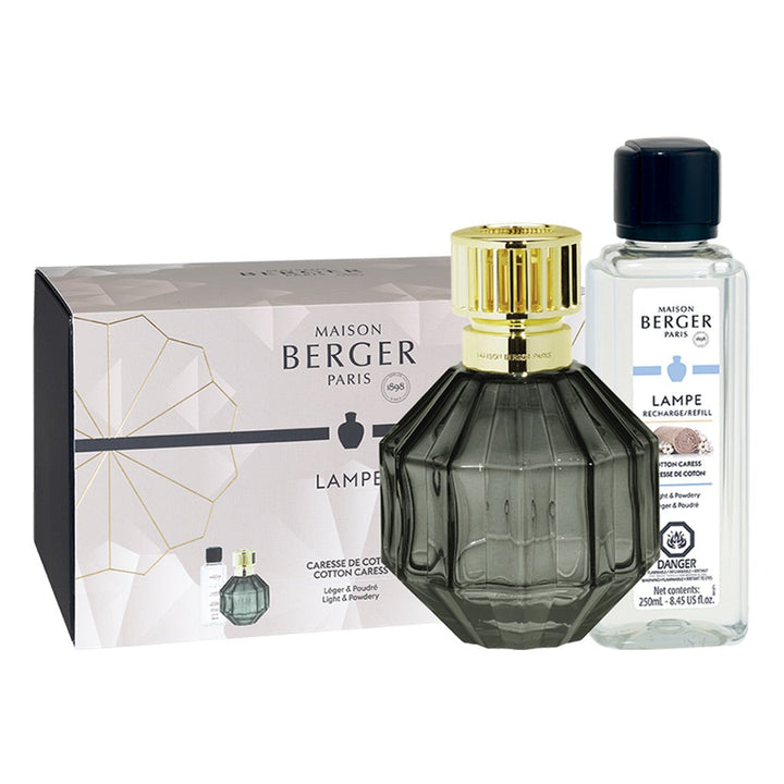 Lampe Berger - Facette Lamp Cotton Caress Gift Set- Black
