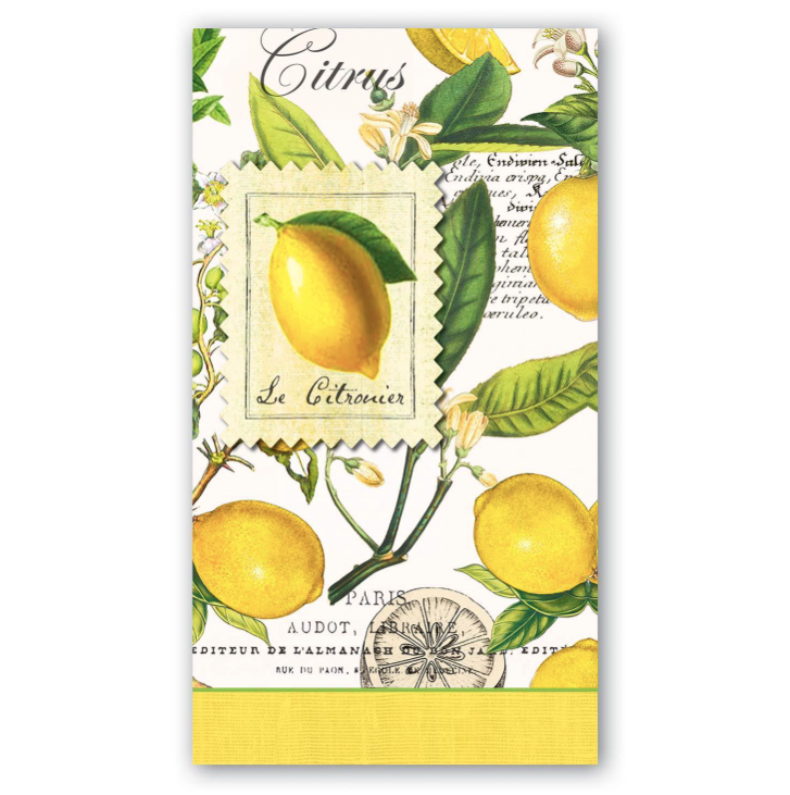 Michel Design works Lemon Basil Hostess Napkins