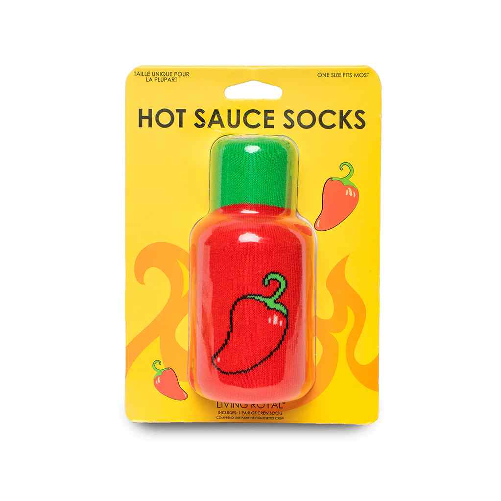 Hot Sauces Fun 3D Crew Socks by Living Royal