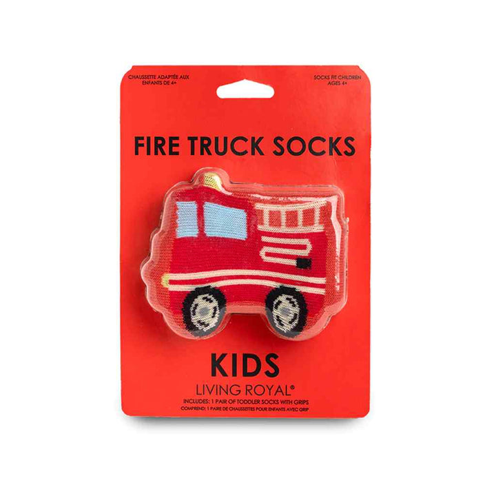 Firetruck Fun 3D Kids Crew Socks by Living Royal