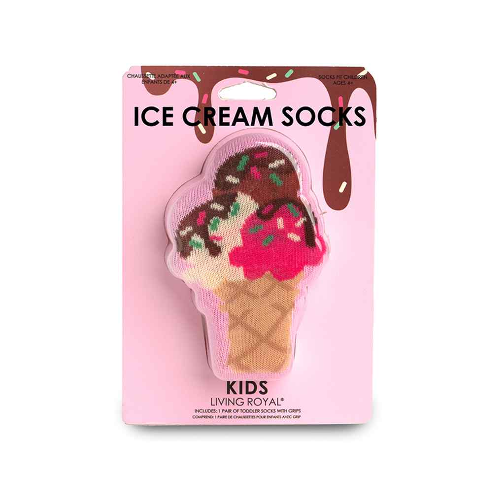 Ice Cream Fun 3D Kids Crew Socks by Living Royal