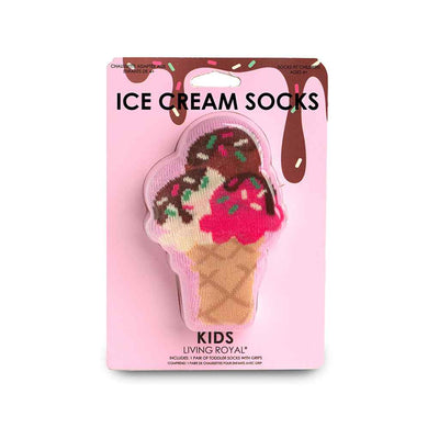 Ice Cream Fun 3D Kids Crew Socks by Living Royal