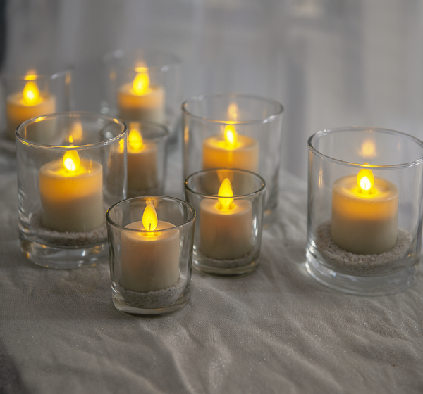 Luxury Lite Moving Flame Flameless Tealight S/4