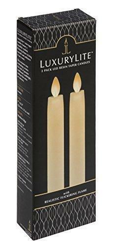 Luxury Lite 2 pack LED Resin Taper Flameless Candles