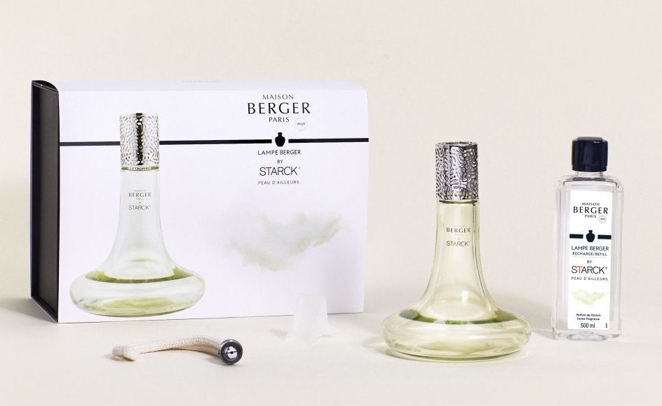 Maison Berger Starck Home Fragrance Peau d'Ailleurs Lamp Gift Set in Green