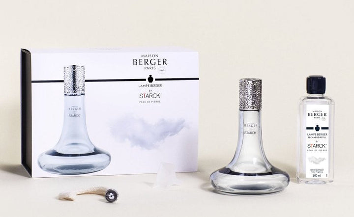 Maison Berger Starck Home Fragrance Peau De Pierre Lamp Gift Set in Grey
