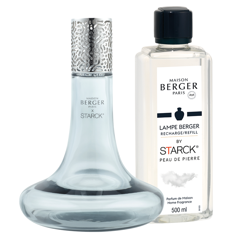 Maison Berger Starck Home Fragrance Peau De Pierre Lamp Gift Set in Grey